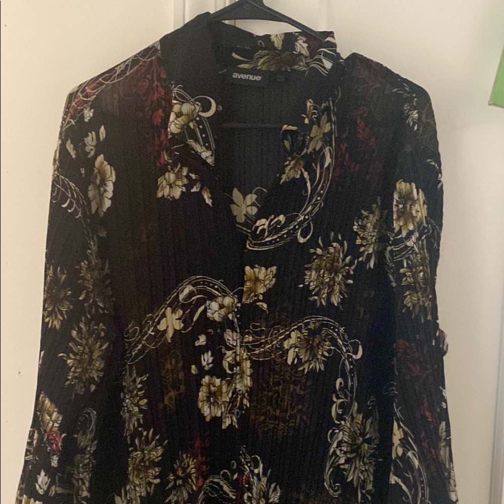 Avenue Floral Black Blouse 18/20